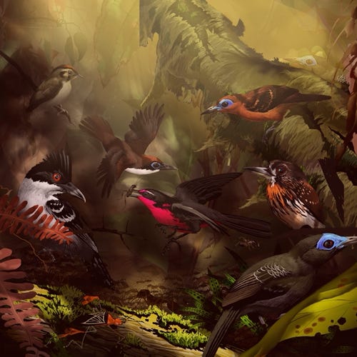 Army Ant Event in Corcovado painting