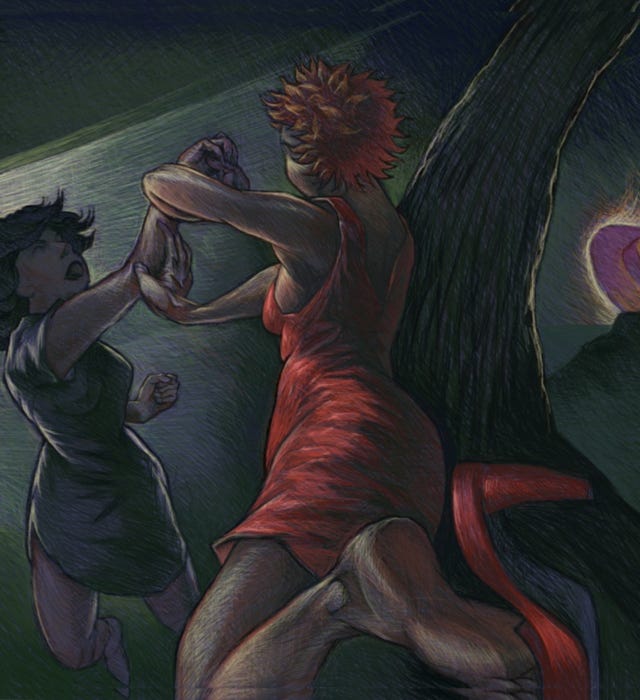 Detective story illustration